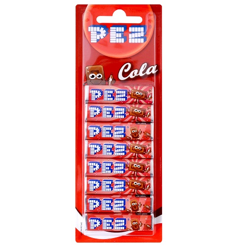 PEZ конфеты со вкусом колы, набор, 8 шт